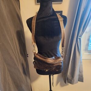 Frye Brown Leather Crossbody Bag Used Condition.
